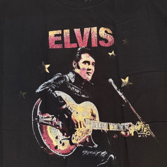 Elvis Presley Metallic T-Shirt Hot Topic Exclusive Mens Size L NEW - Picture 3 of 5